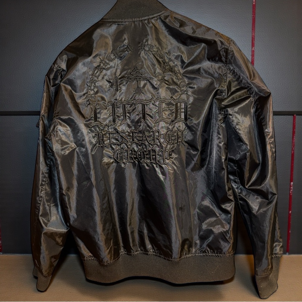 LRG Lifted Research Group Men’s Aloha Black Bomber Jacket Style C184001 Size M - Picture 4 of 14